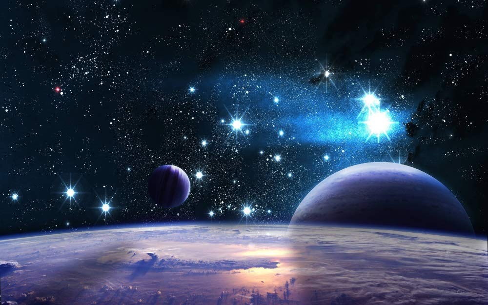 Amazon.co.jp: 絵画風 壁紙ポスター （はがせるシール式） 宇宙空間